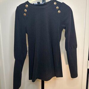 Black shirt with Gold buttons